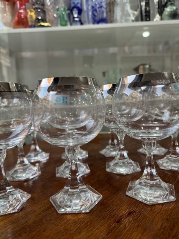 Juego de 12 copones cristal con guarda en plata blanca nuevas sin uso - Image 5