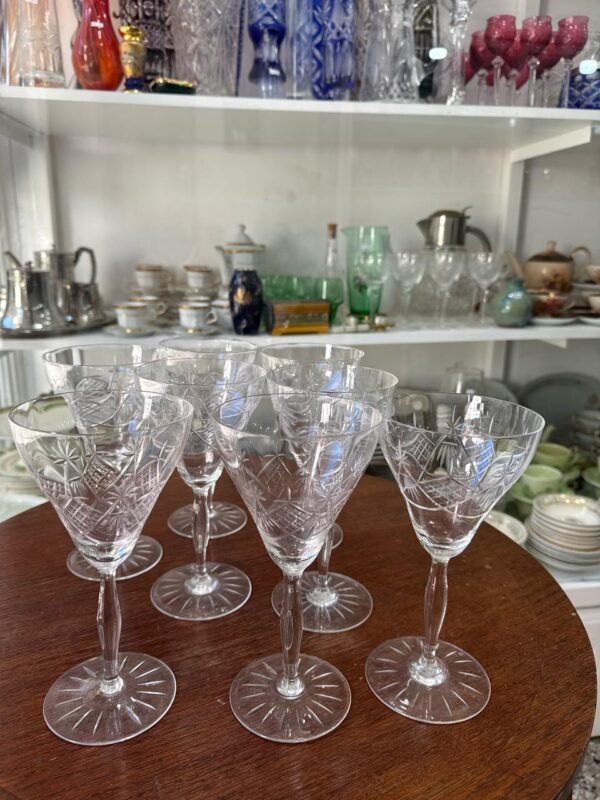 Juego de 8 copas de cristal súper tallado para agua o vino - Image 7
