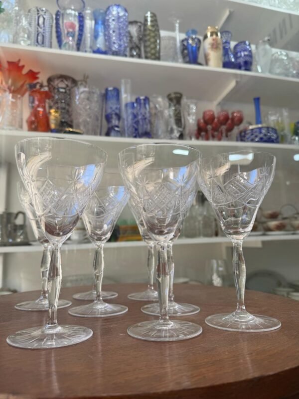Juego de 8 copas de cristal súper tallado para agua o vino - Image 6
