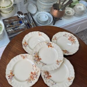 Set de 5 platos de postre ingleses