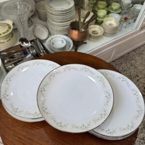 Juego de 8 platos playos grandes porcelana Noritake