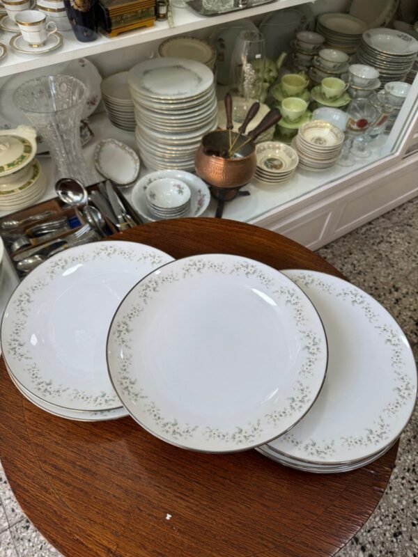 Juego de 8 platos playos grandes porcelana Noritake