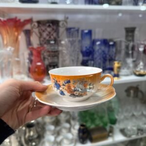 Dúo de té porcelana alemana