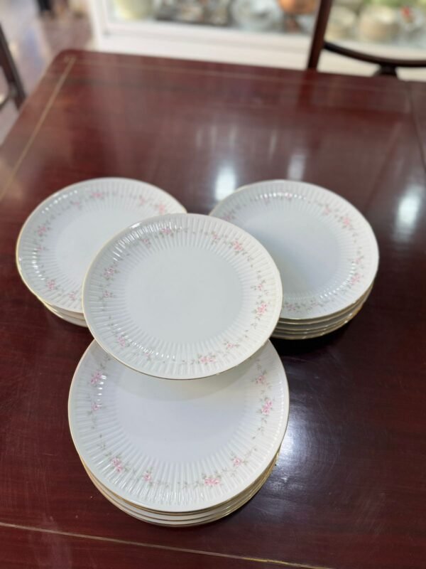 Juego de 6 platos playos porcelana tsuji