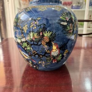 Gran florero inglés pintado a mano