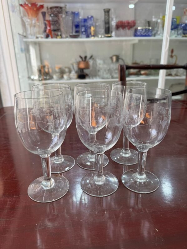 Juego de 6 copas grabadas al ácido - Image 3