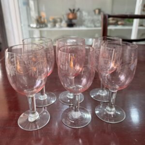 Juego de 6 copas rosas