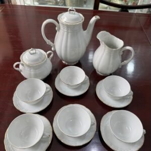 Juego de café porcelana verbano con oro