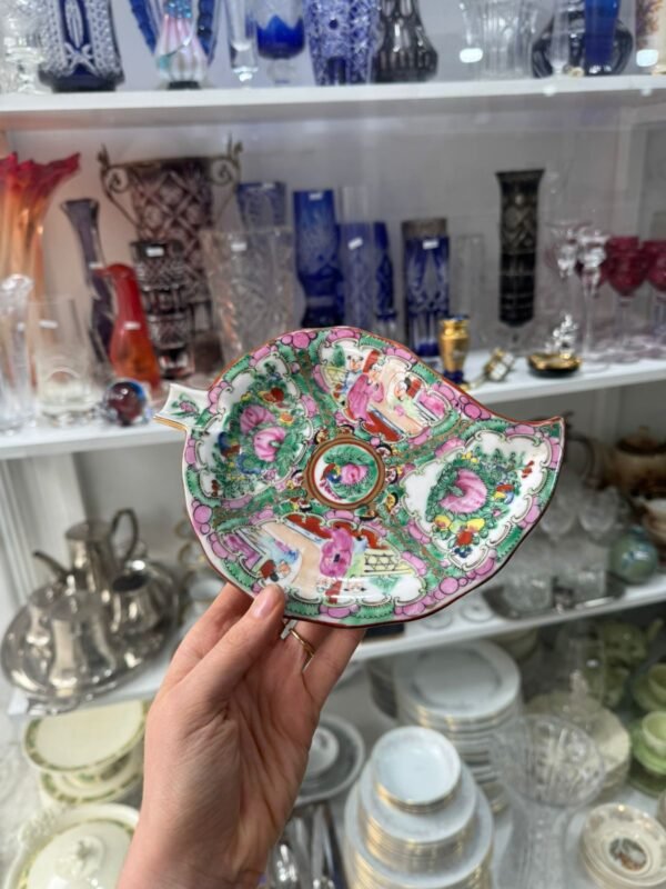 Hoja despojador porcelana oriental pintada a mano con oro - Image 2