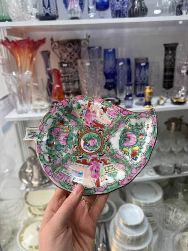 Hoja despojador porcelana oriental pintada a mano con oro - Image 3