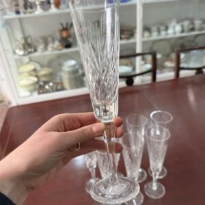 Juego de 8 copas de cristal súper tallado