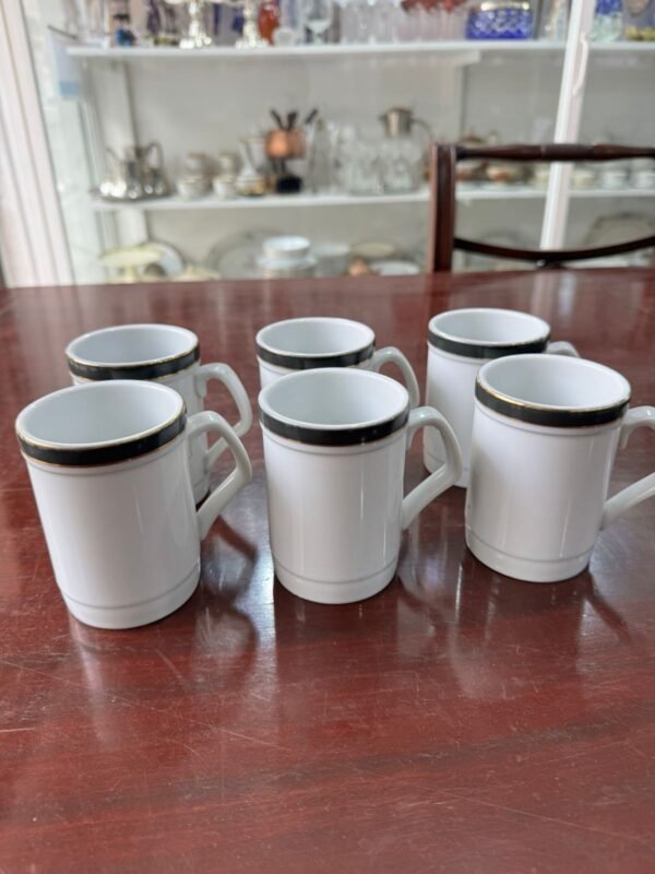 Juego de 6 tazas jarritos porcelana tsuji