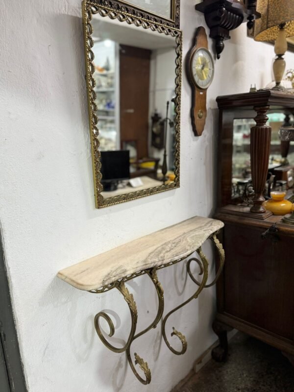 Dresuar espejo marmol con bronce
