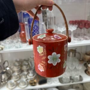 Hielera porcelana oriental pintada a mano