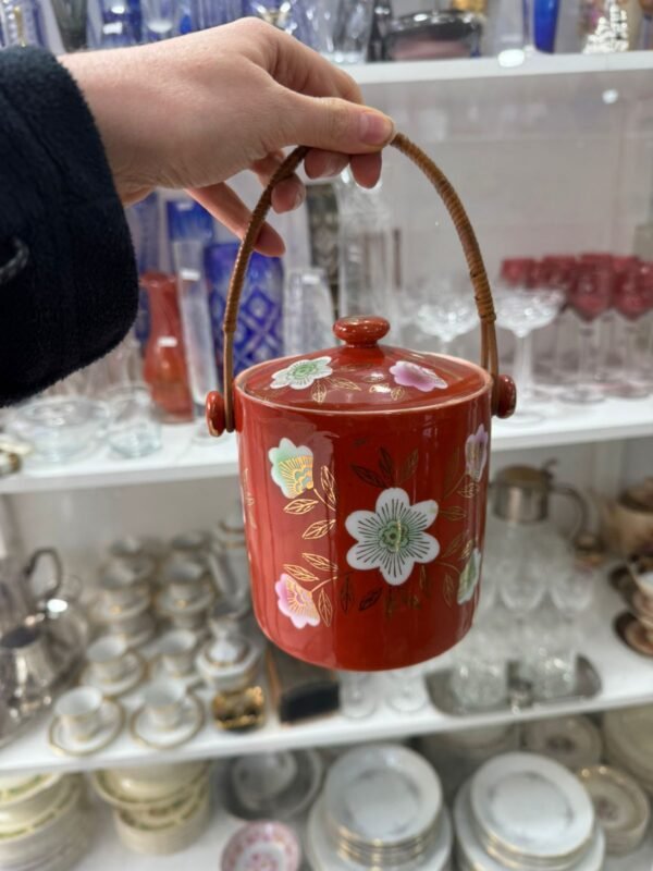 Hielera porcelana oriental pintada a mano