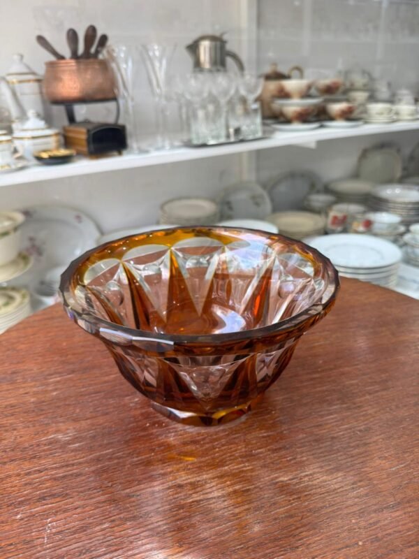 Centro de mesa cristal ambar