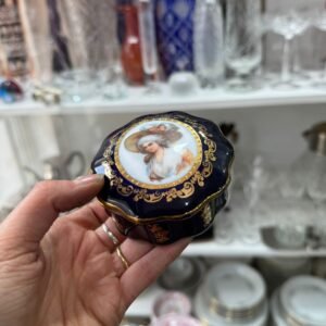 Cofre porcelana azul cobalto