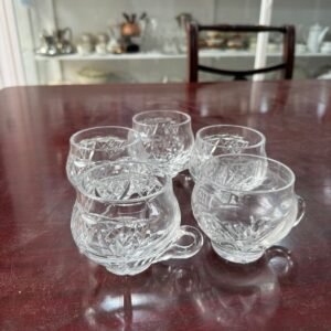 Set de 5 tazas cristal súper tallado