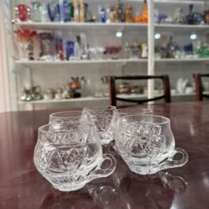 Set de 5 tazas cristal súper tallado
