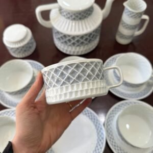 Juego de té completo para 6 personas porcelana CASTRO GALICIA ESPAÑA