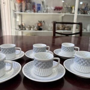 Juego de 6 dúos de café porcelana CASTRO GALICIA ESPAÑA
