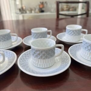 Juego de 6 dúos de café porcelana CASTRO GALICIA ESPAÑA