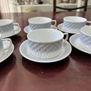 Juego de 6 dúos de té porcelana CASTRO GALICIA ESPAÑA