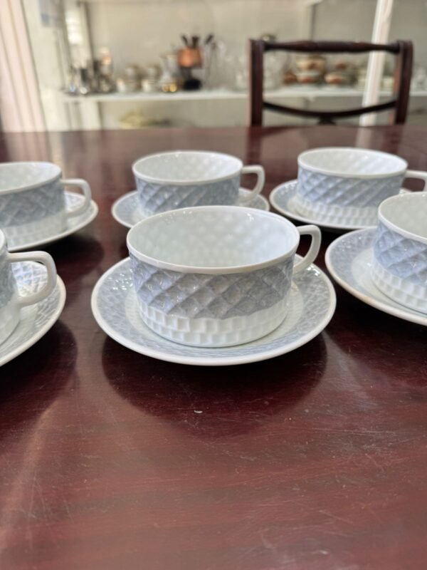 Juego de 6 dúos de té porcelana CASTRO GALICIA ESPAÑA