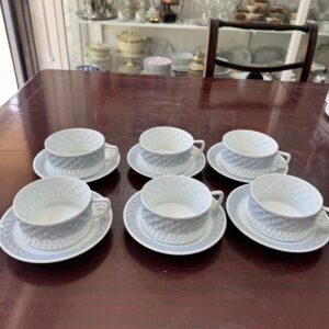 Juego de 6 dúos de té porcelana CASTRO GALICIA ESPAÑA