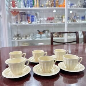 Juego de 6 dúos de café ingleses CROWN DUCAL
