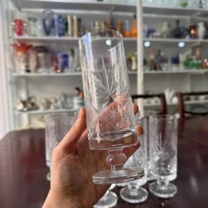 Juego de 12 copas de cristal súper tallado para champagne