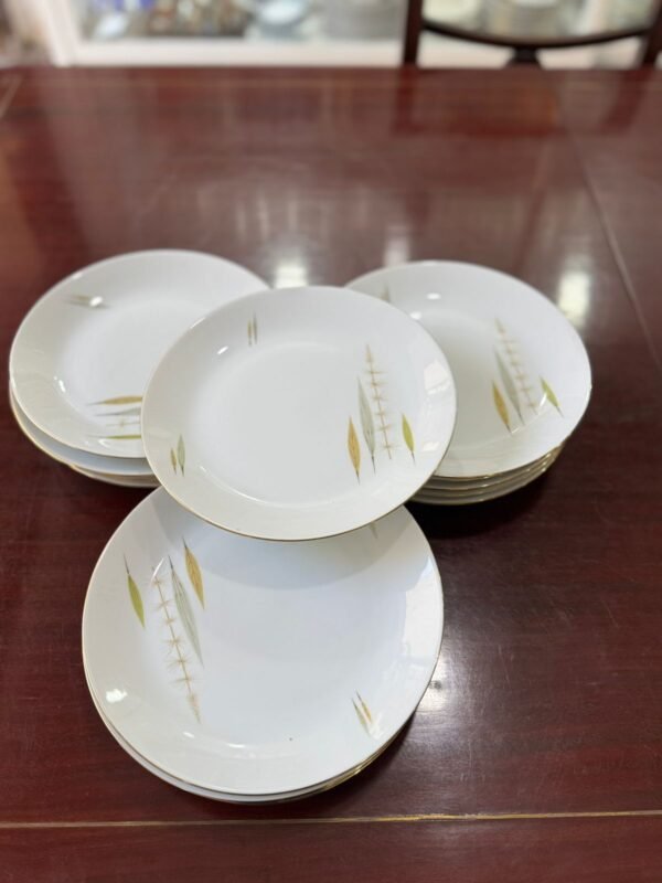 Juego de 12 platos playos porcelana verbano