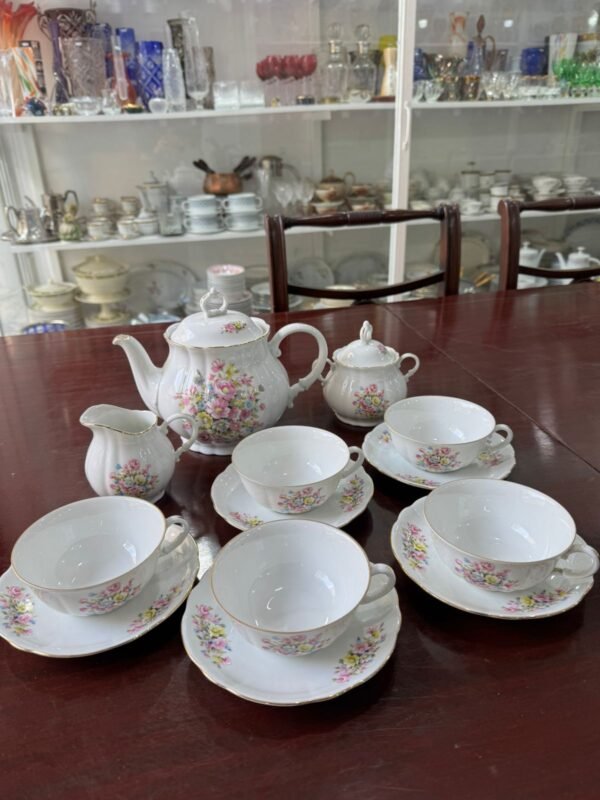 Juego de té porcelana verbano