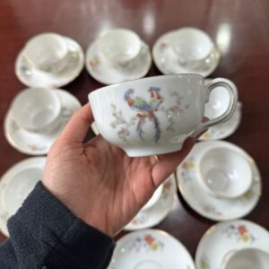 Juego de 12 dúos de té porcelana alemana