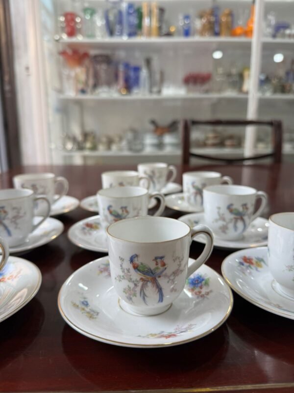 Juego de 10 dúos de café porcelana alemana
