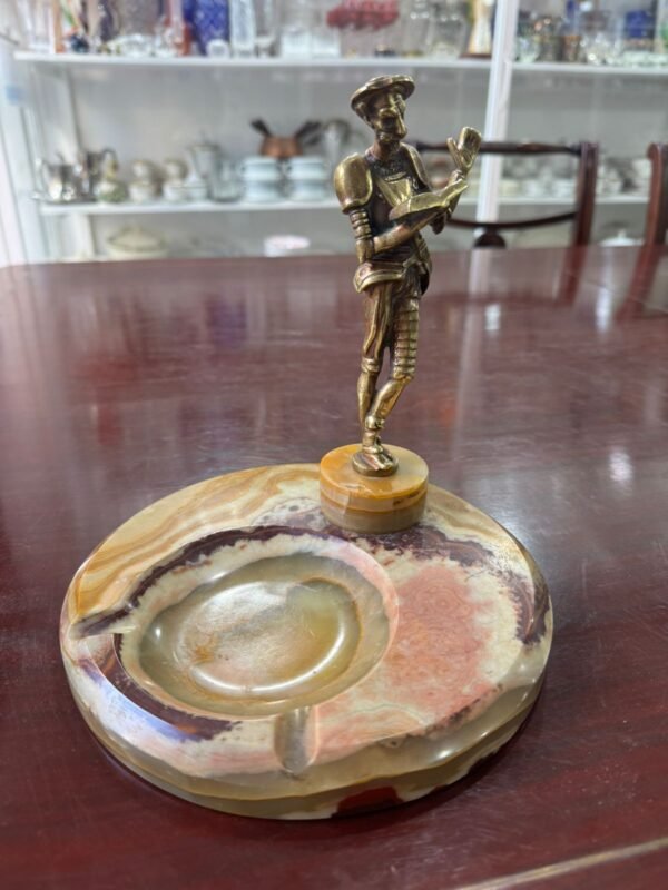 Cenicero de marmol con figura de bronce DON QUIJOTE - Image 2