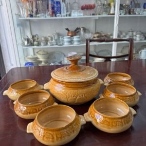 Juego de sopera con 6 compoteras