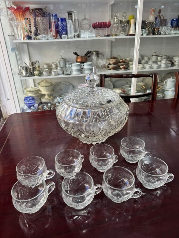 Ponchera con 8 tazas cristal súper tallado - Image 3