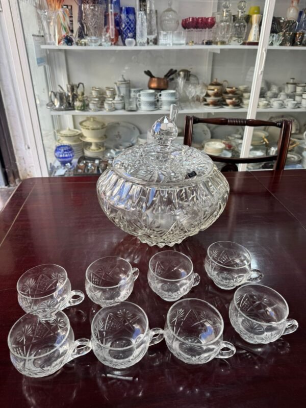 Ponchera con 8 tazas cristal súper tallado - Image 4