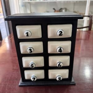 Cajonera de madera con estantes de ceramica petit ideal para guardar hierbas