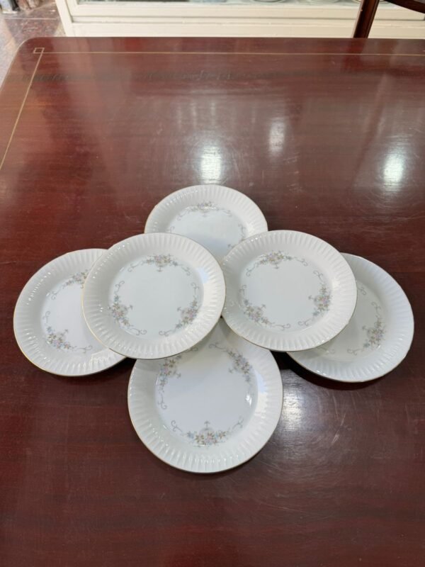 Juego de 6 platos de postre porcelana tsuji
