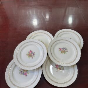 Juego de 6 platos de postre porcelana checoslovaca