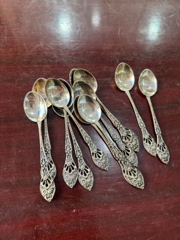 Juego de 12 cucharas de plata 925