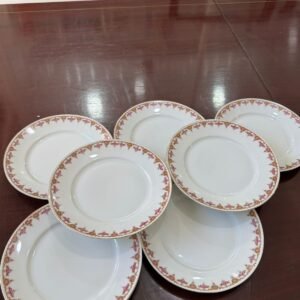Juego de 7 platos de postre porcelana italiana