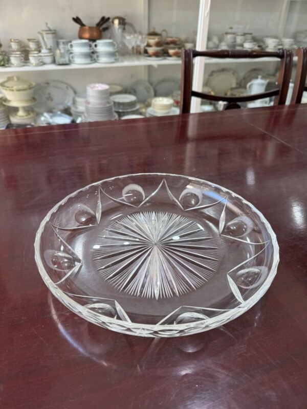 Masitero o plato de torta cristal súper tallado