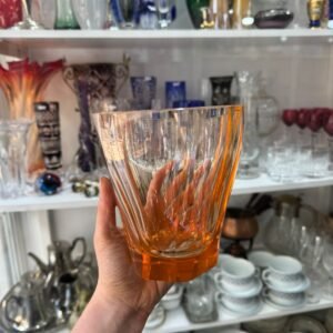 Hielera de cristal rosa