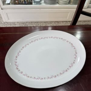 Fuente oval porcelana tsuji con rosas