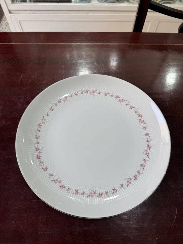 Fuente redonda porcelana tsuji con rosas - Image 3