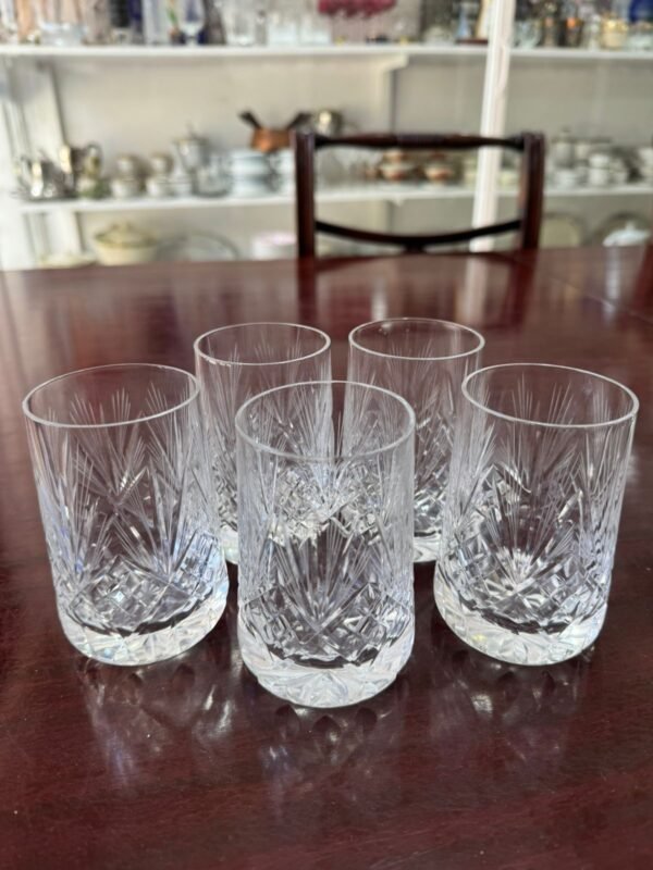 Set de 5 vasos de cristal súper tallado - Image 2