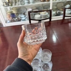 Juego de 8 vasos de cristal súper tallado para whisky